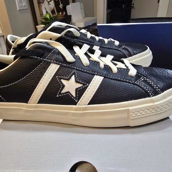 Converse One Star Academy Pro OX Leather Black Egret Mens Size 10 [A08501C] new - Picture 1 of 12